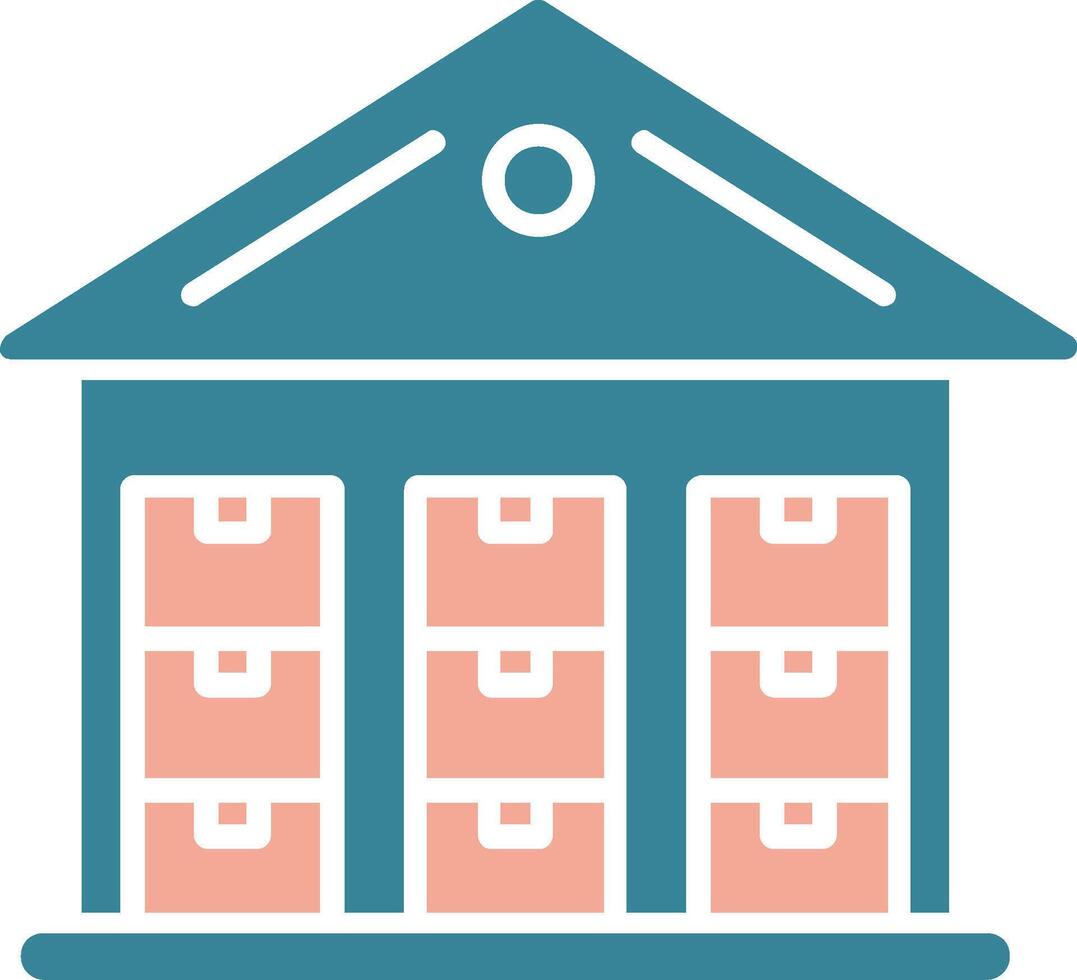Storing Glyph Two Color Icon vector