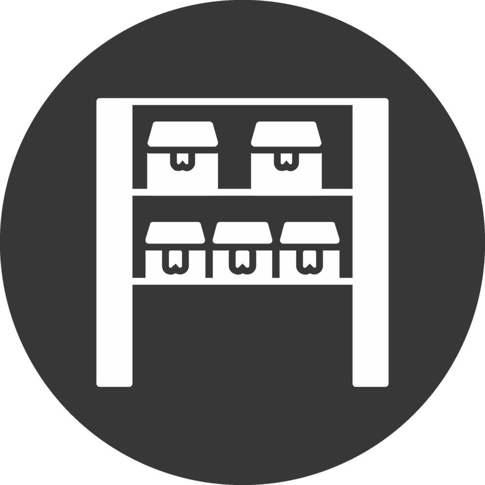 Storage Glyph Inverted Icon vector