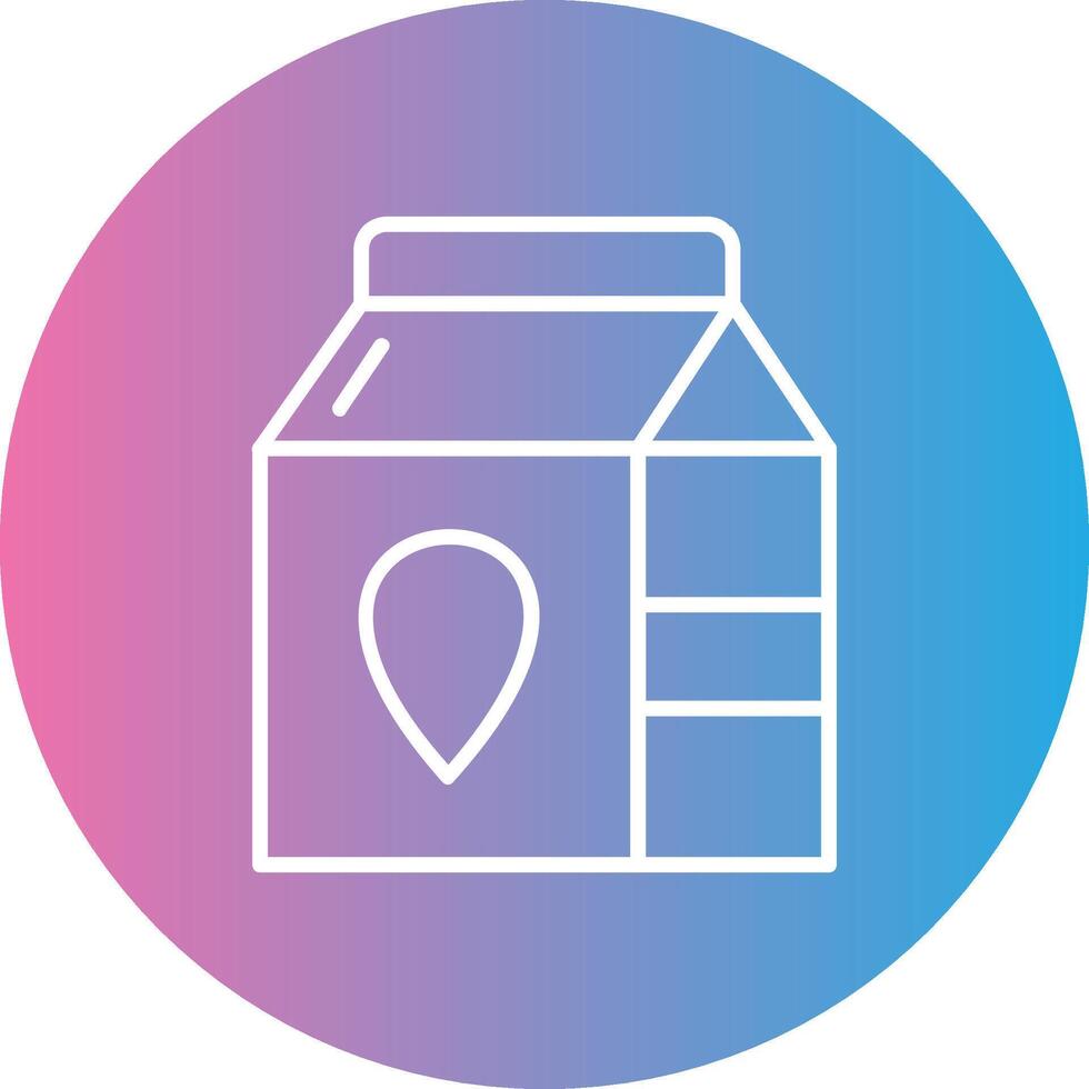 Milk Line Gradient Circle Icon vector