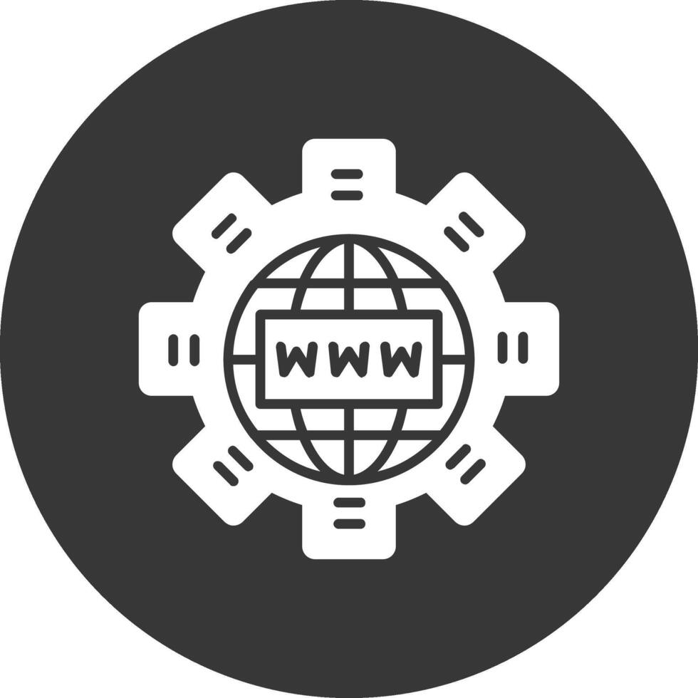 Internet Glyph Inverted Icon vector