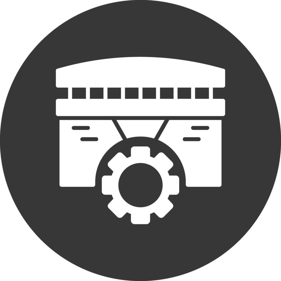 Bridge Glyph Inverted Icon vector