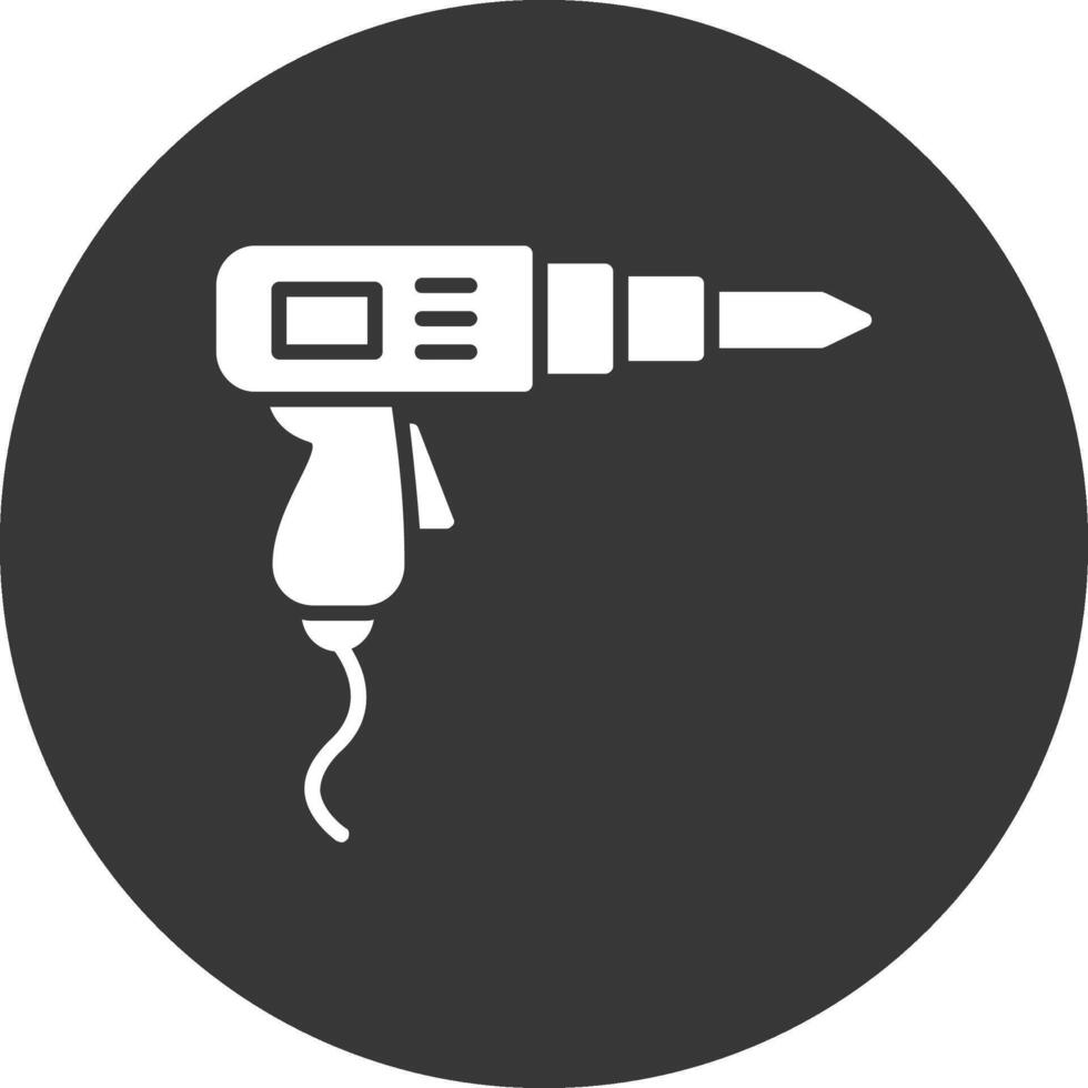 Drill Glyph Inverted Icon vector