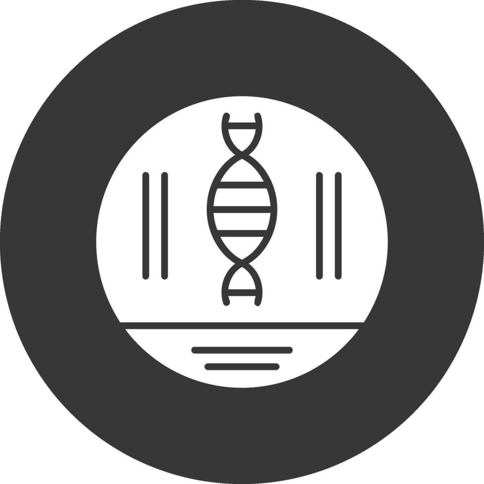 Dna Strand Glyph Inverted Icon vector