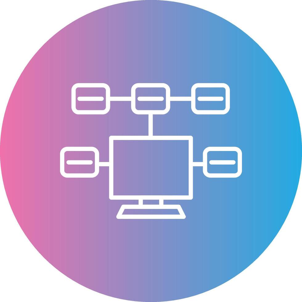 Tasks Line Gradient Circle Icon vector