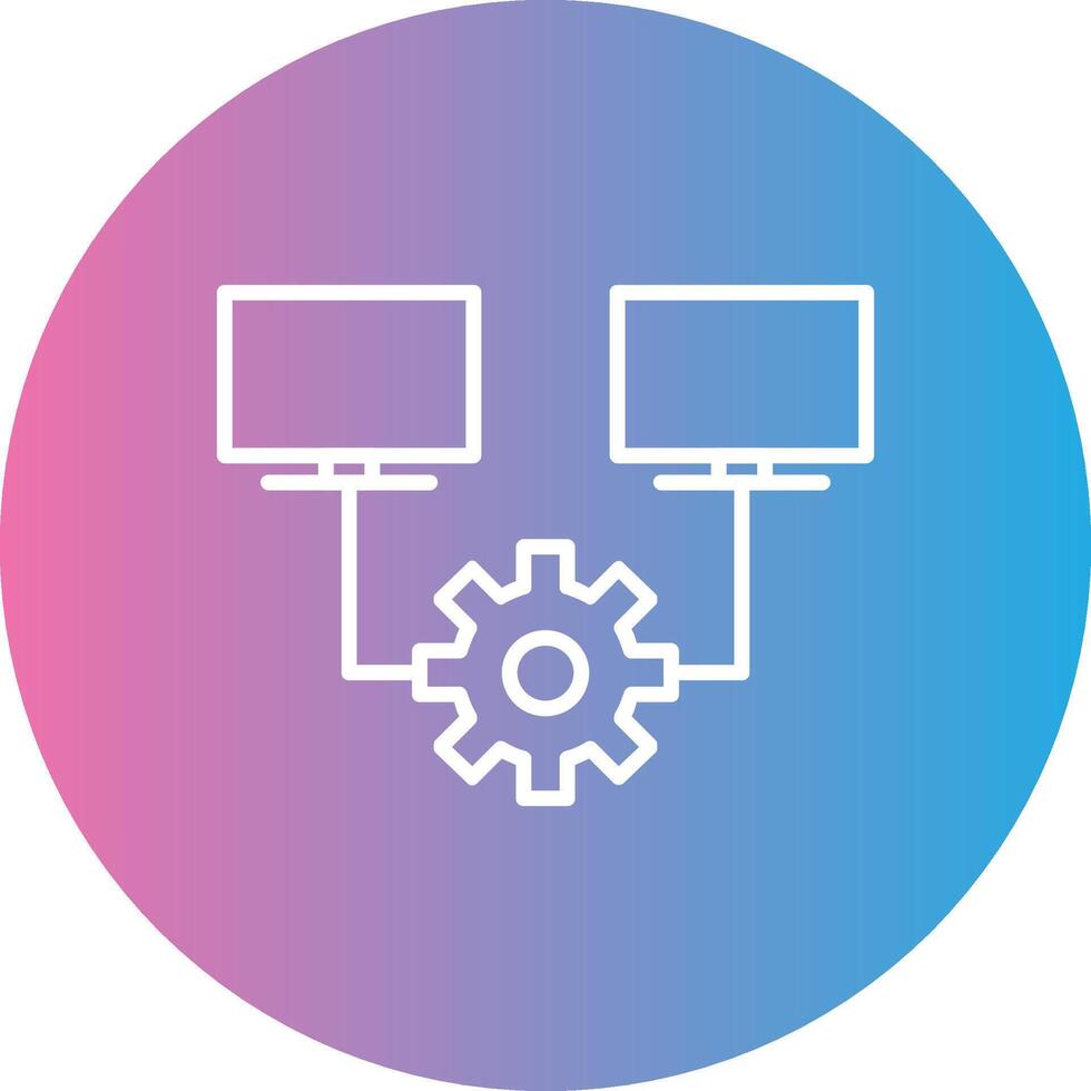Multitask Line Gradient Circle Icon vector