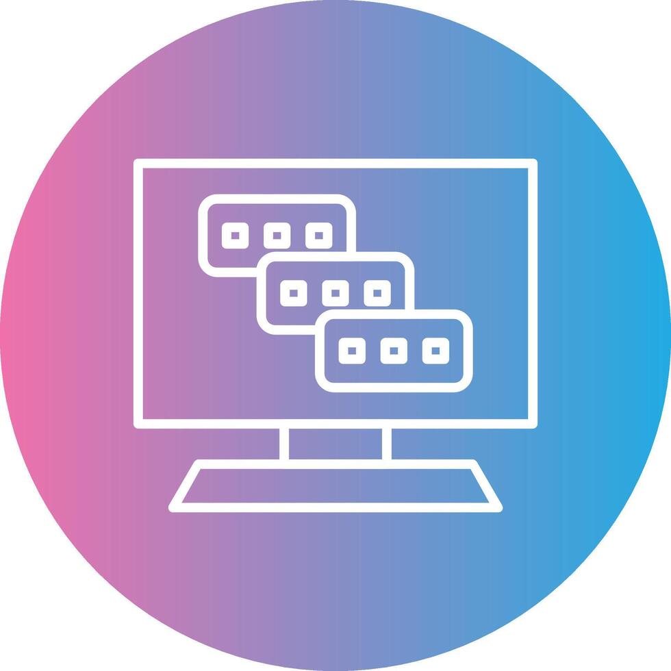 Tasks Line Gradient Circle Icon vector