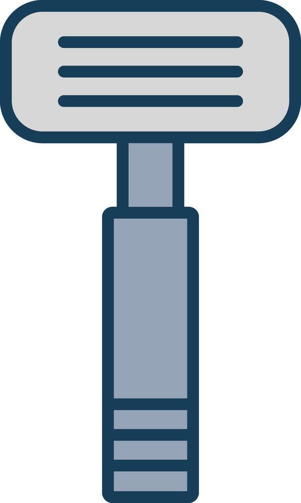 Razor Line Filled Grey Icon vector