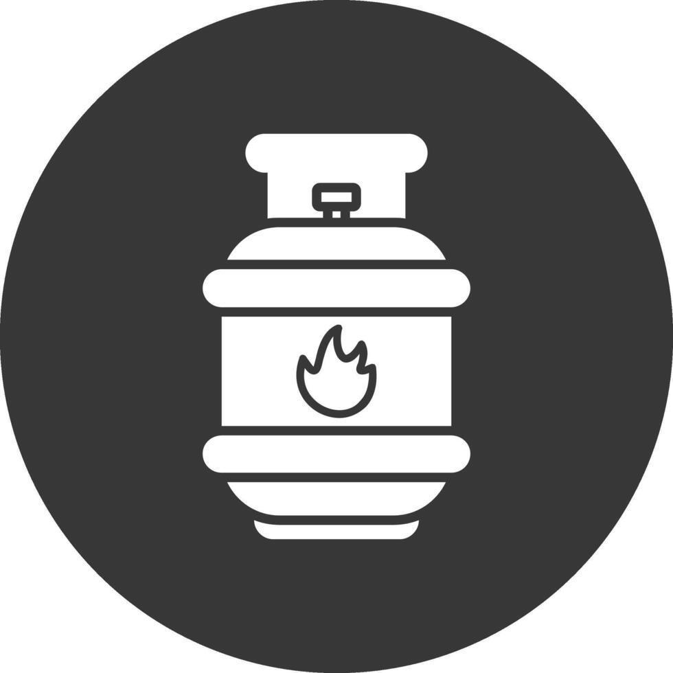 Gas Glyph Inverted Icon vector