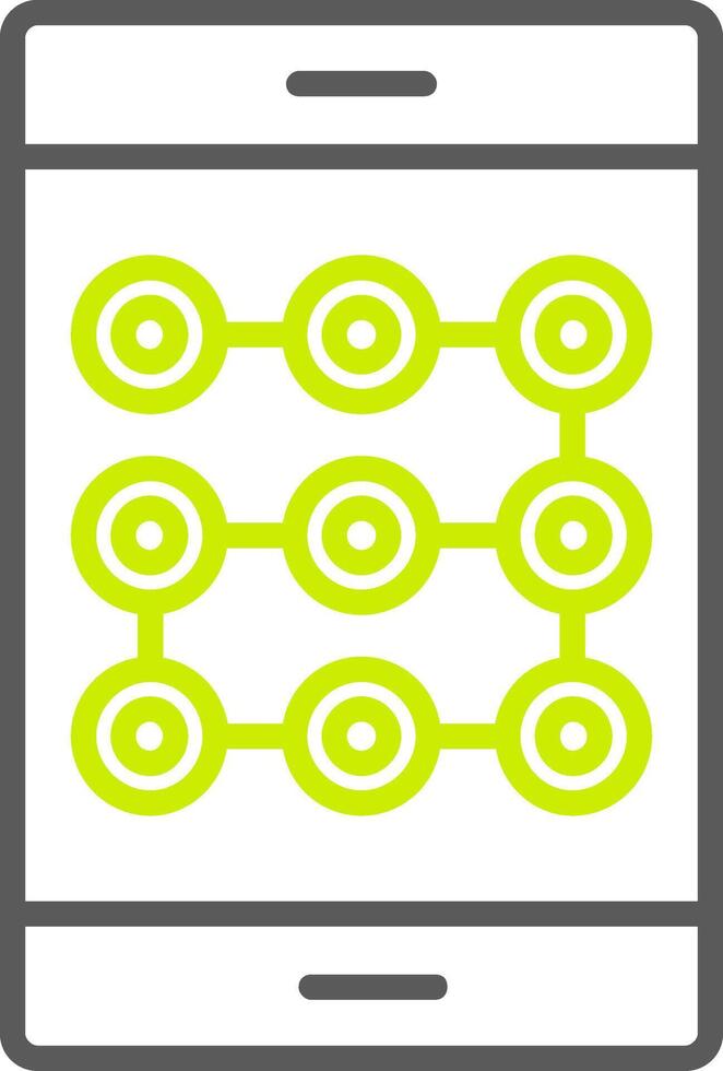 Lock Pattern Line Two Color Icon vector