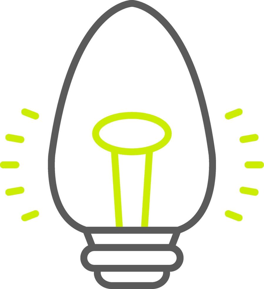 Light Bulb Line Two Color Icon vector