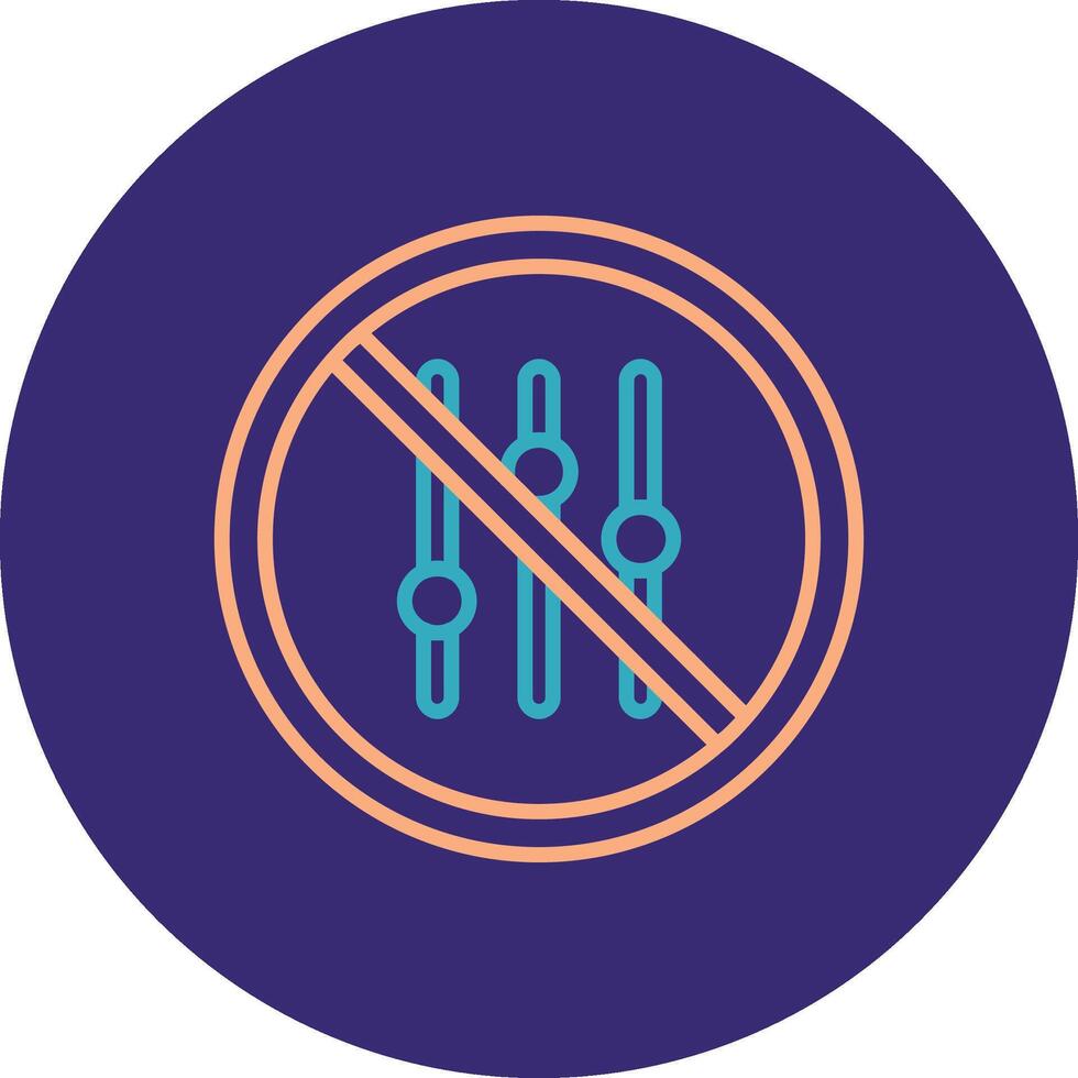 Mute Line Two Color Circle Icon vector