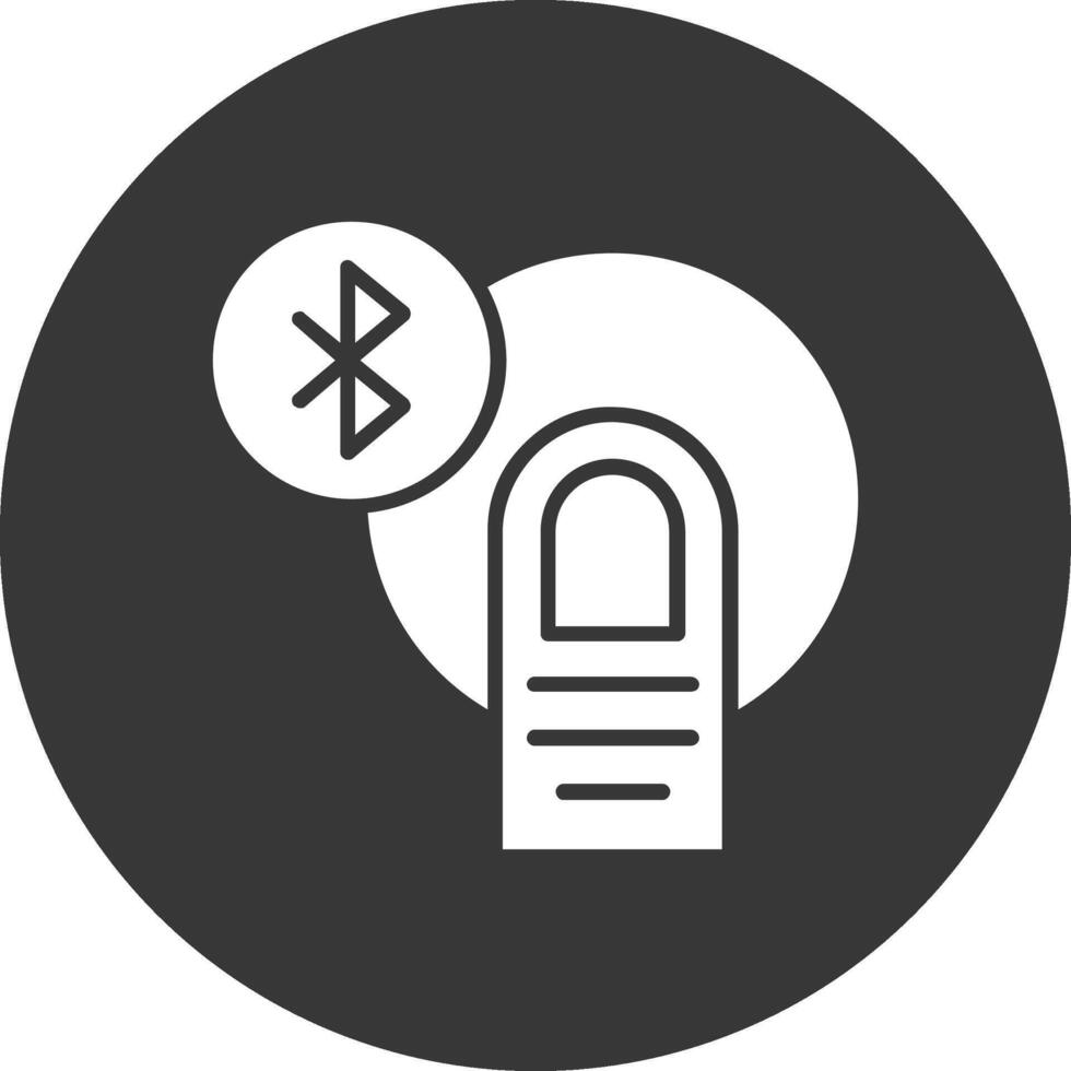 Bluetooth Glyph Inverted Icon vector