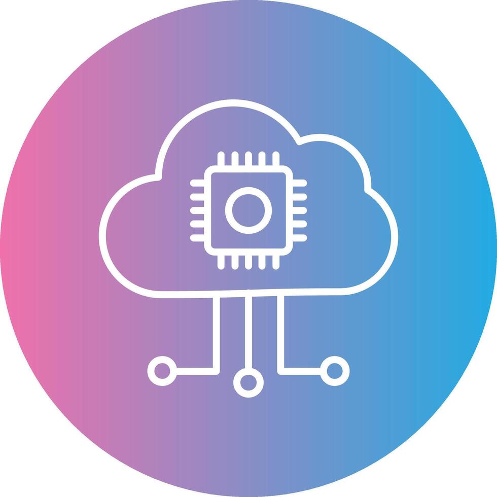 Cloud Computing Line Gradient Circle Icon 43440146 Vector Art at Vecteezy