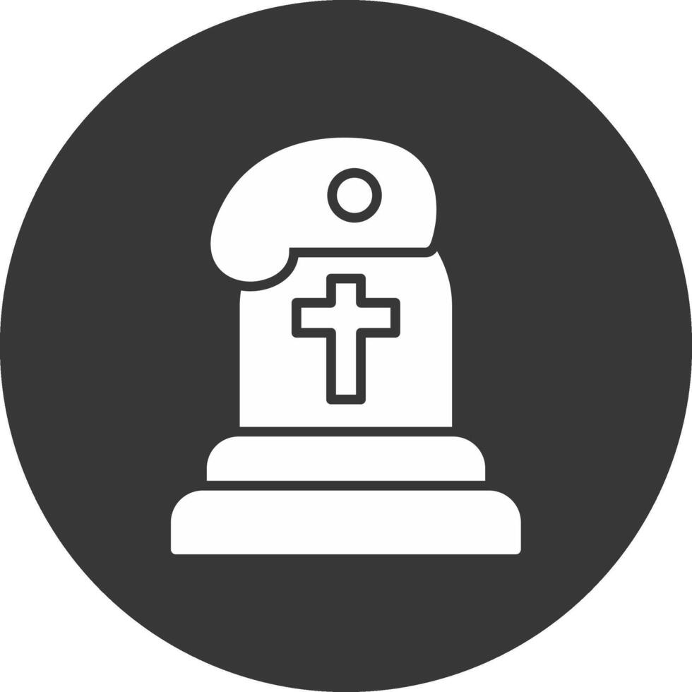 Grave Glyph Inverted Icon vector