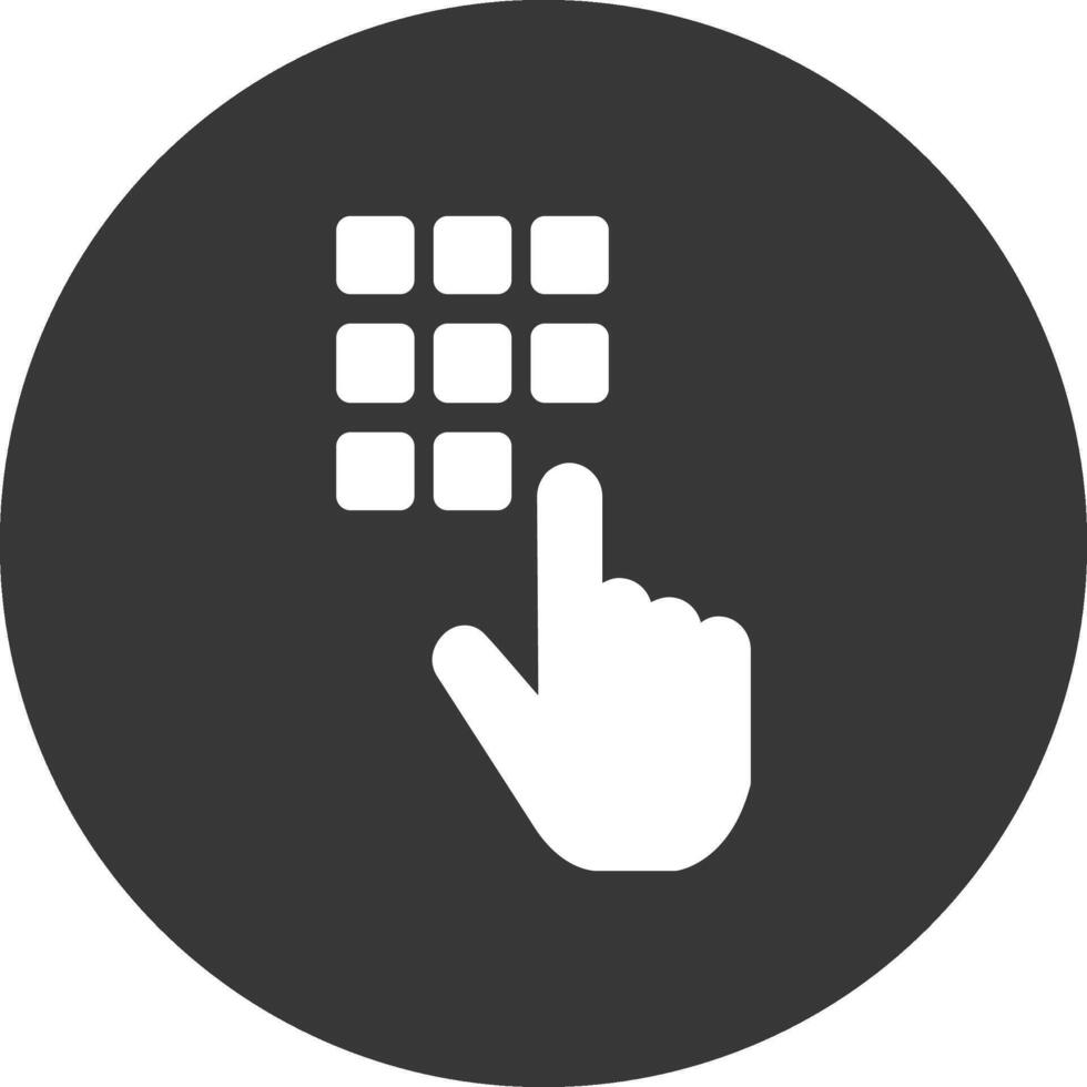 Dial Glyph Inverted Icon vector