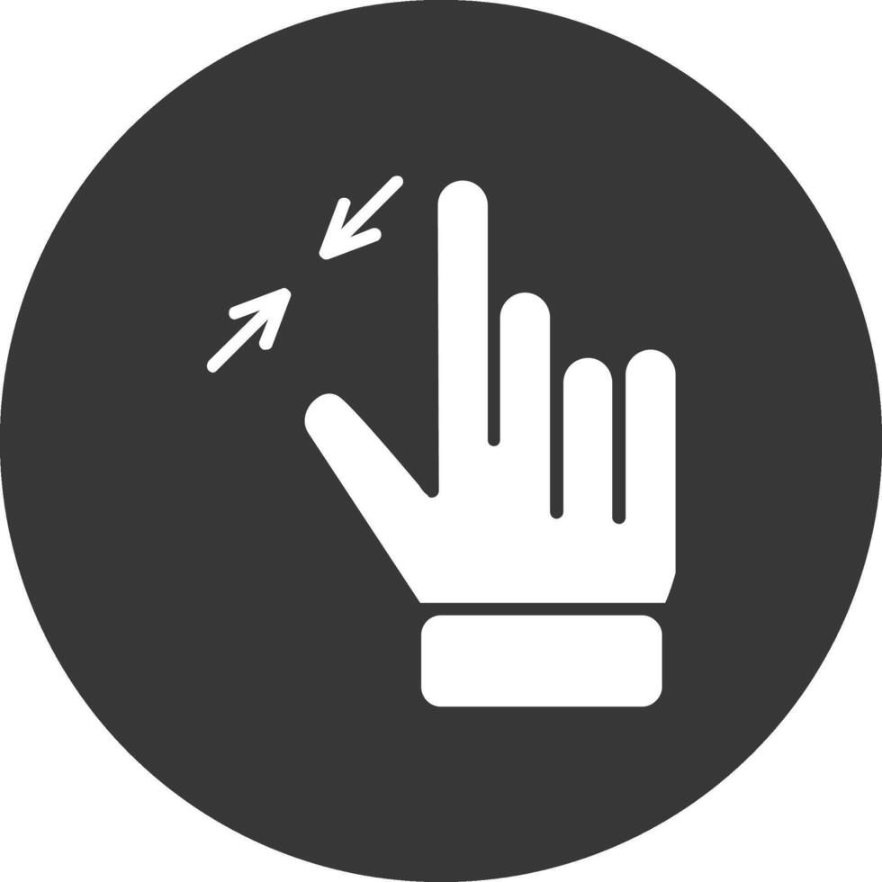 Zoom Glyph Inverted Icon vector