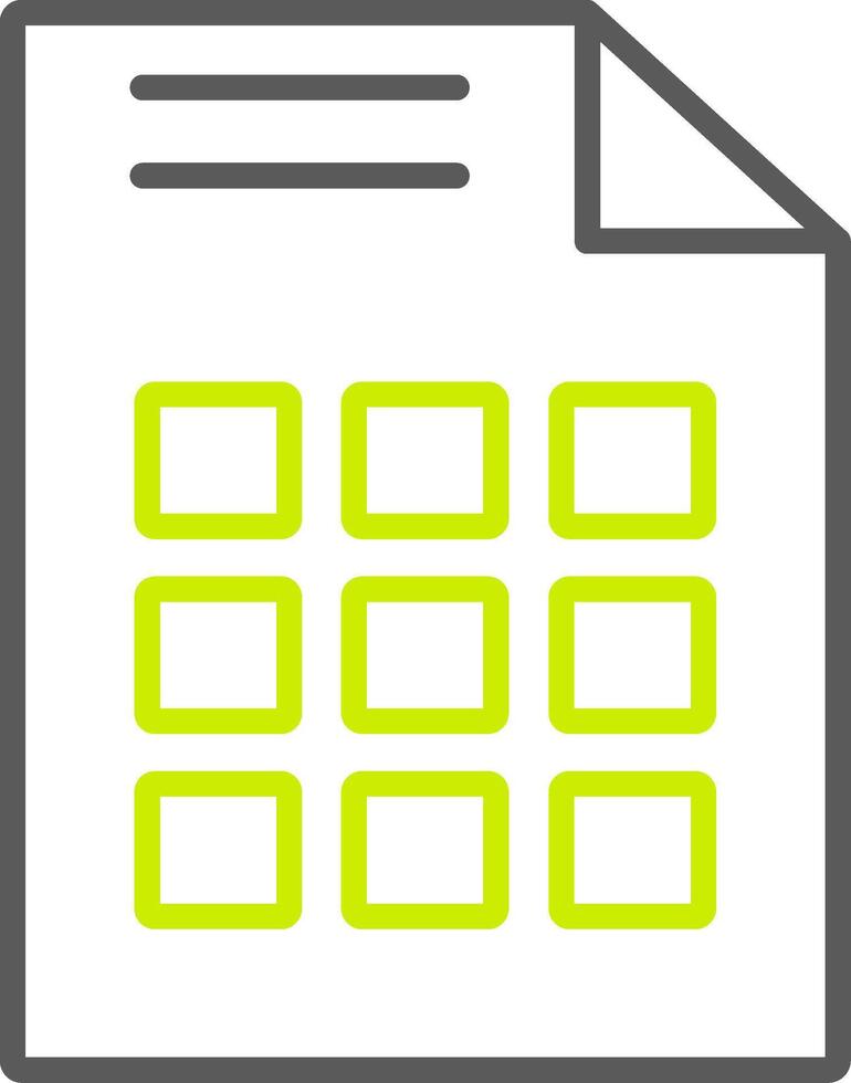 Grid Line Two Color Icon vector