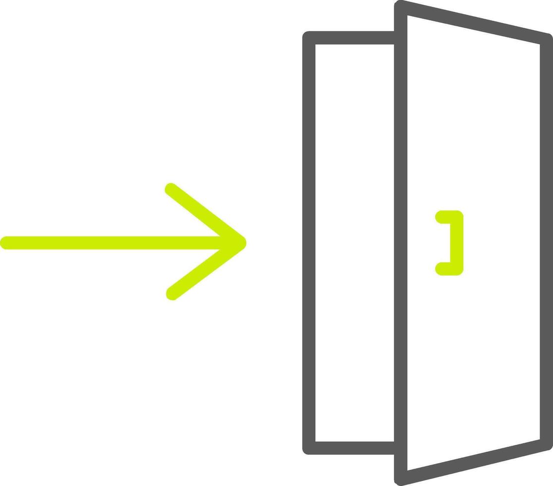 Entrance Line Two Color Icon vector