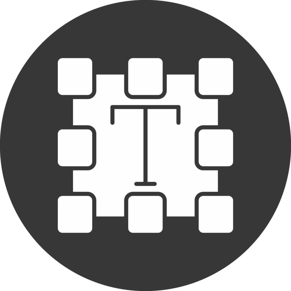 Typographic Glyph Inverted Icon vector