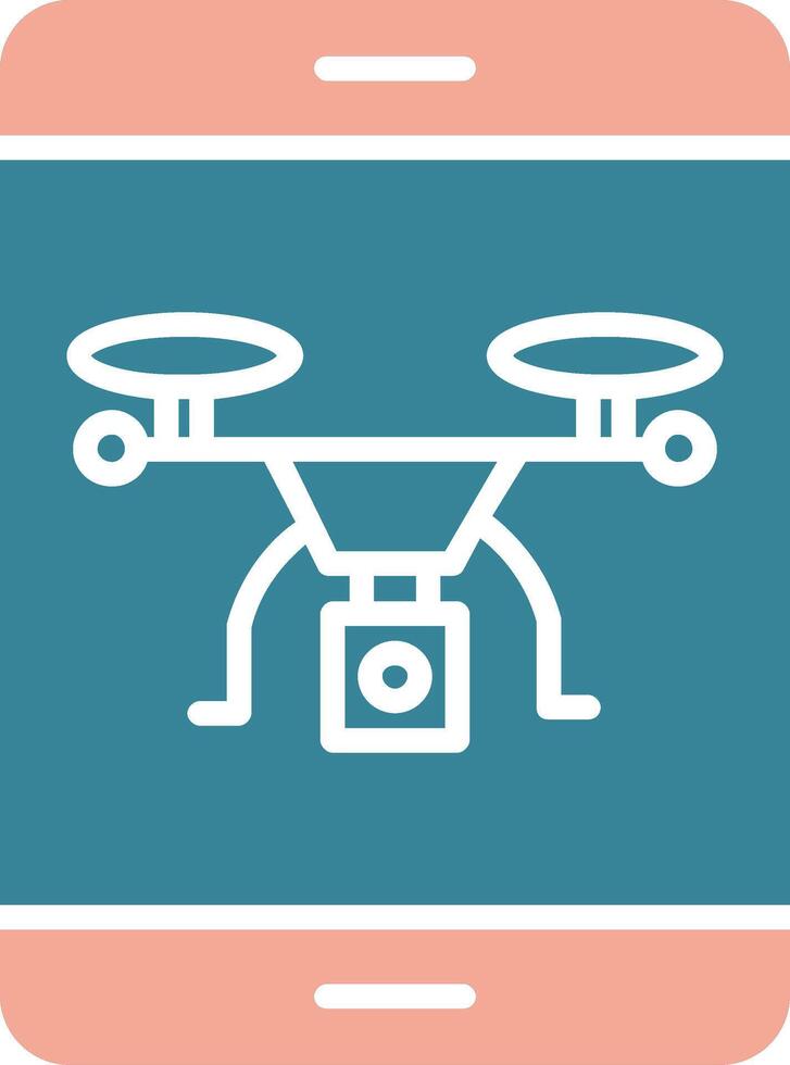 Drone Glyph Two Color Icon vector