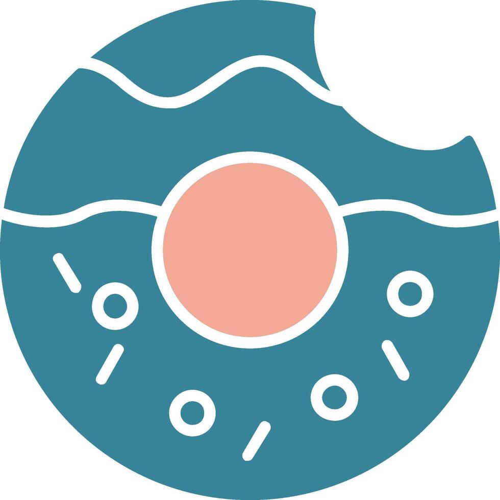 Donut Glyph Two Color Icon vector
