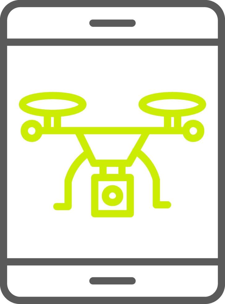 Drone Line Two Color Icon vector