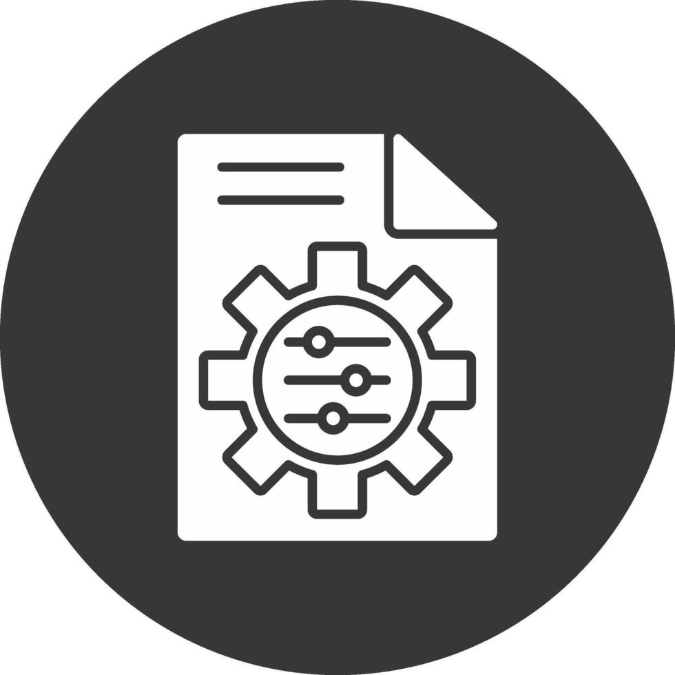 Control Glyph Inverted Icon vector