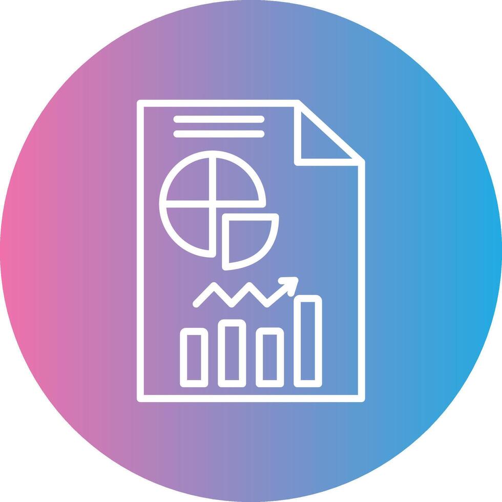 analítica línea degradado circulo icono vector