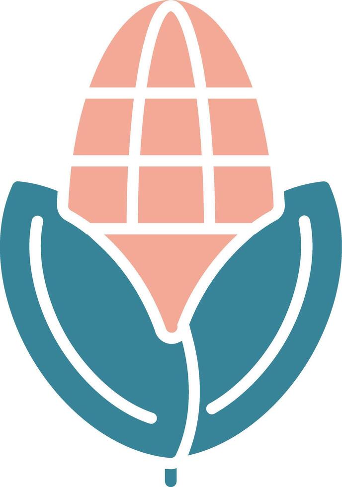 Corn Glyph Two Color Icon vector