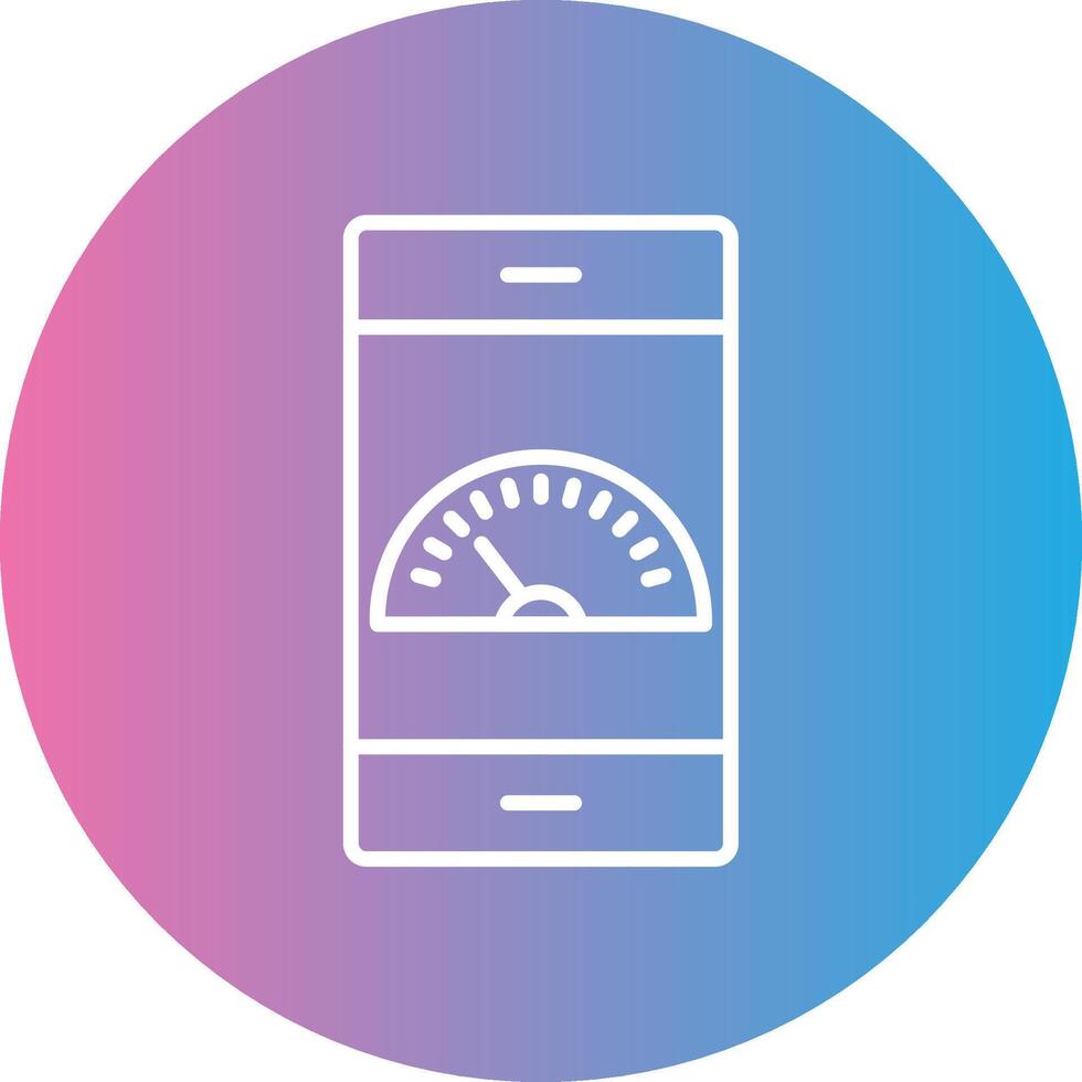 Dashboard Line Gradient Circle Icon vector