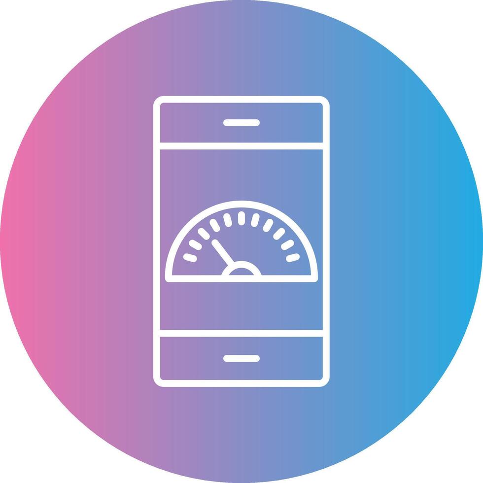 Dashboard Line Gradient Circle Icon vector