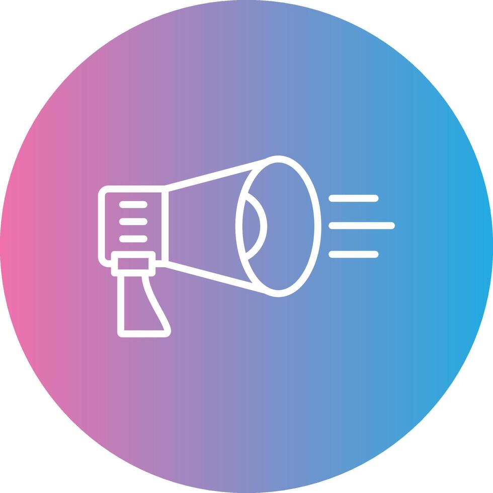 Speaker Line Gradient Circle Icon vector