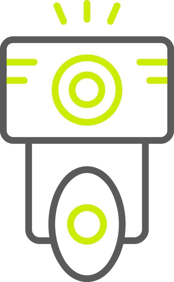 Camera Flash Line Two Color Icon vector