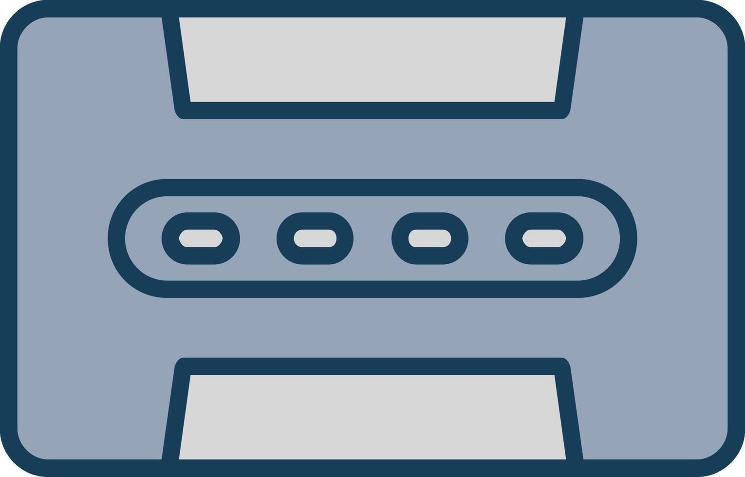 Cassette Line Filled Grey Icon vector