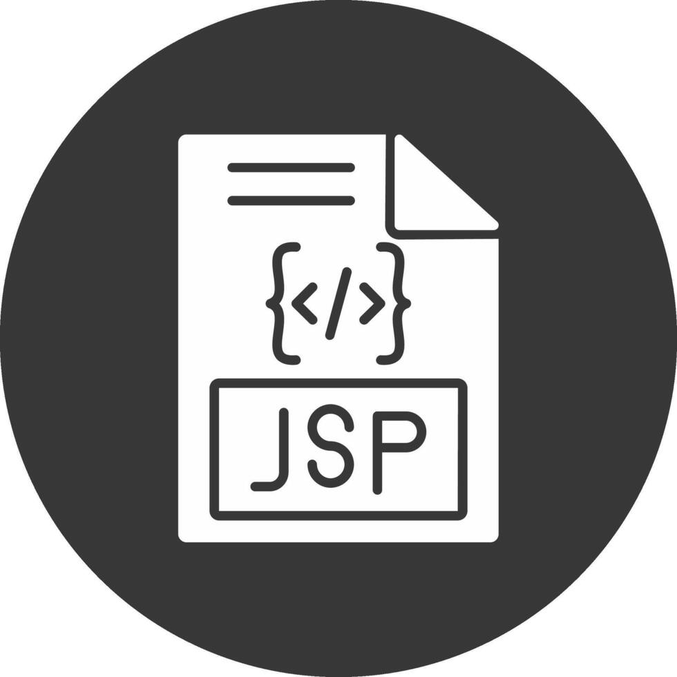 Jsp Glyph Inverted Icon vector