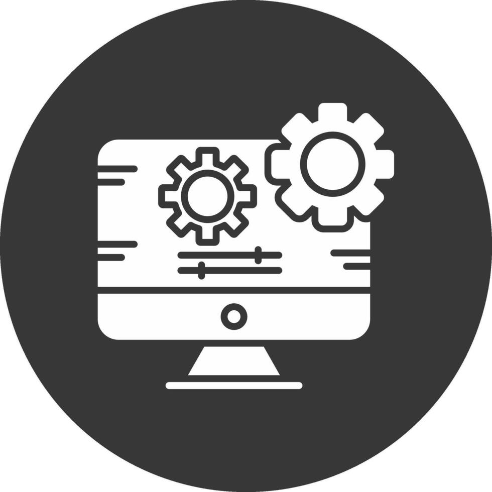 Configuration Glyph Inverted Icon vector