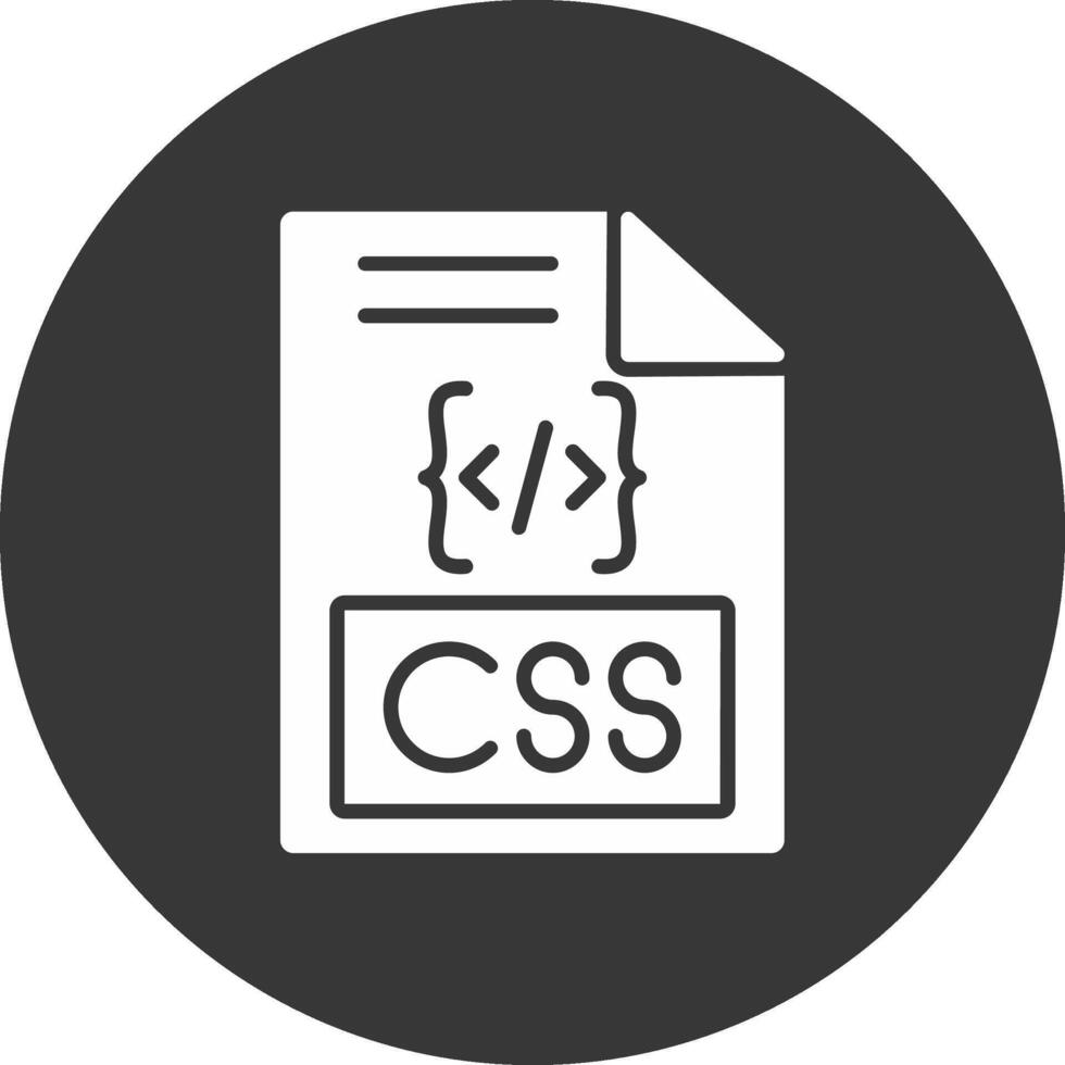 Css Glyph Inverted Icon vector