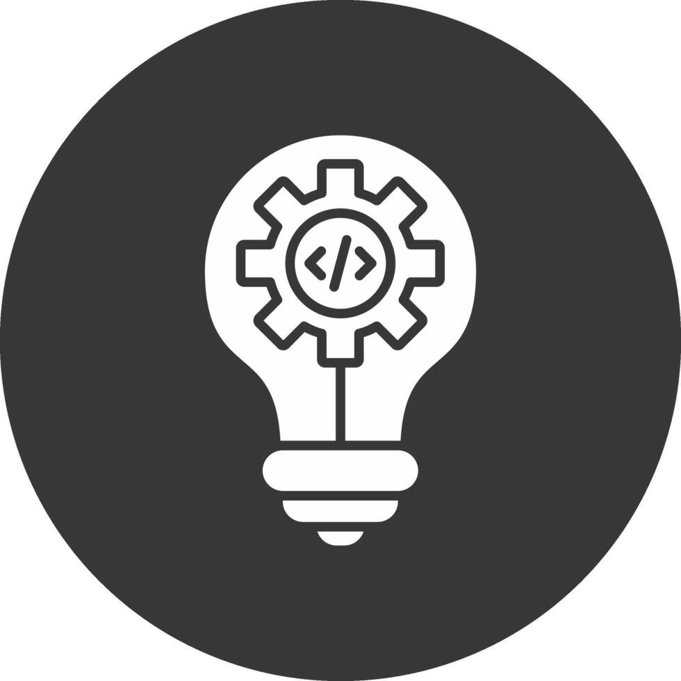 Idea Glyph Inverted Icon vector