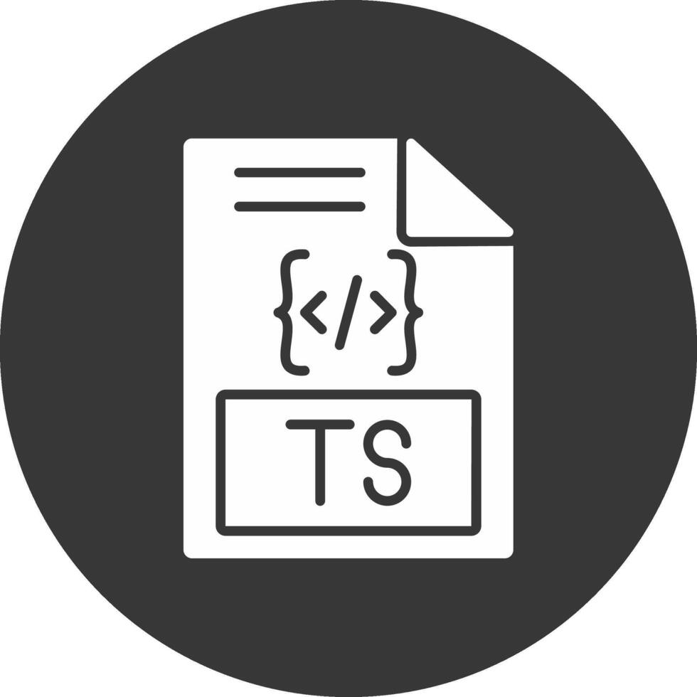 Ts Glyph Inverted Icon vector