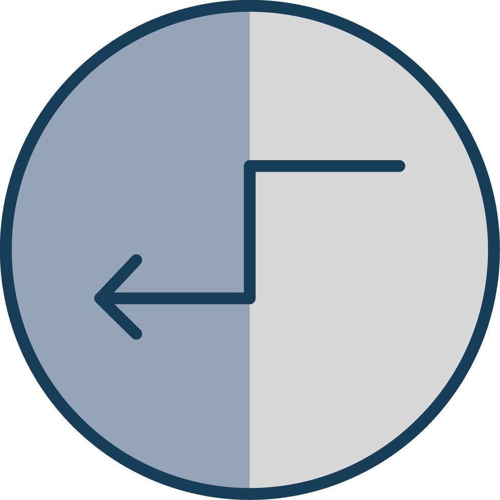 Zigzag Arrow Line Filled Grey Icon vector