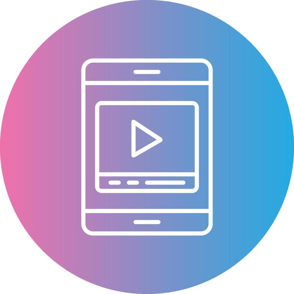 Line Gradient Circle Icon vector