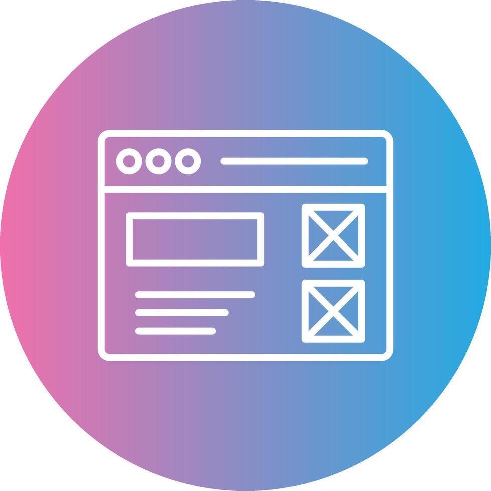 estructura metálica línea degradado circulo icono vector