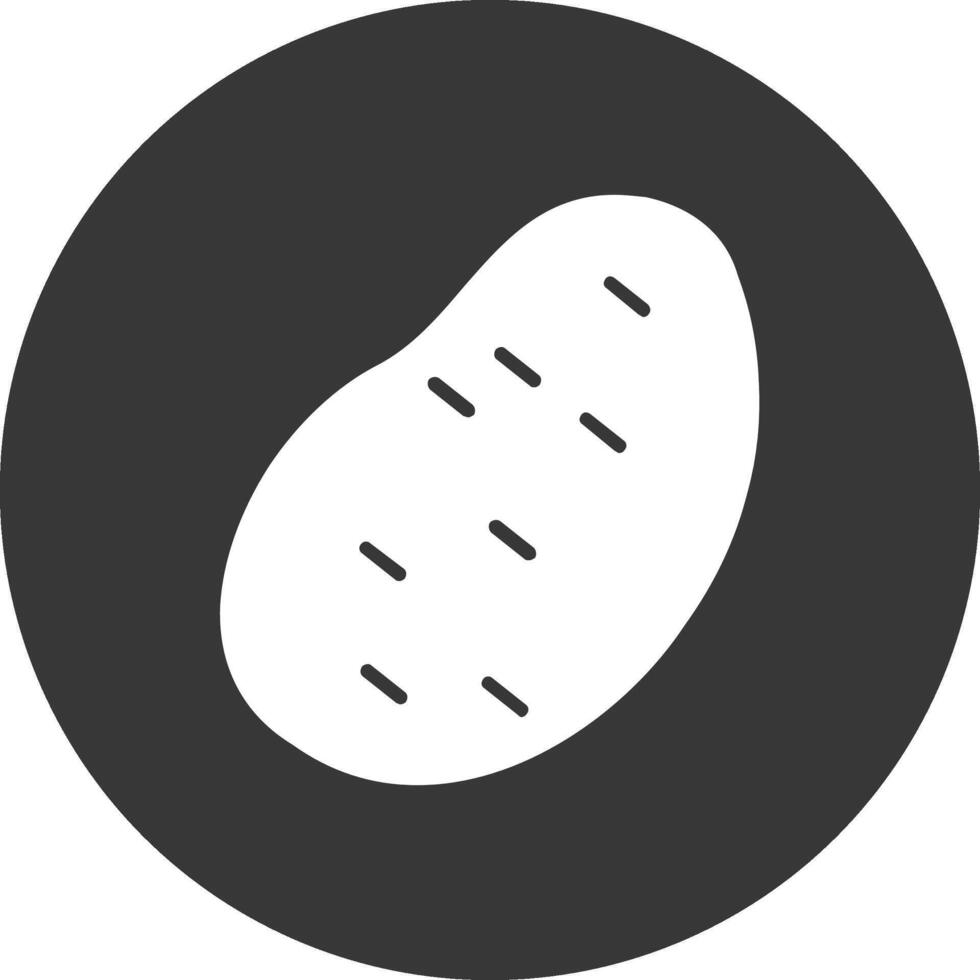 Potato Glyph Inverted Icon vector