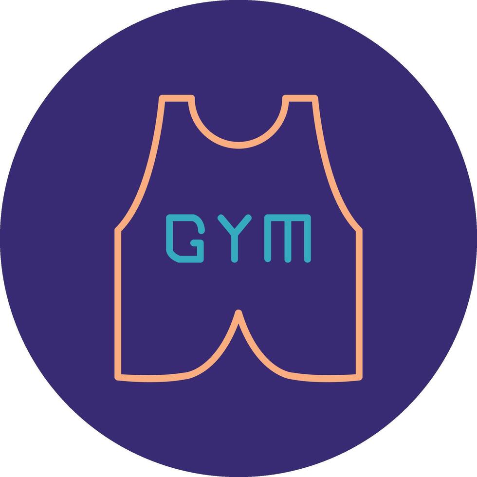 Vest Suit Line Two Color Circle Icon vector