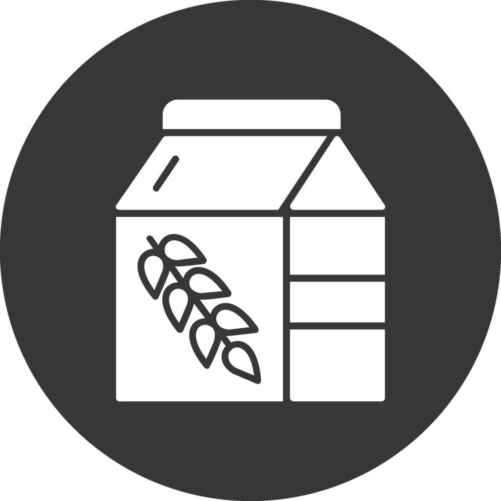 Flour Glyph Inverted Icon vector