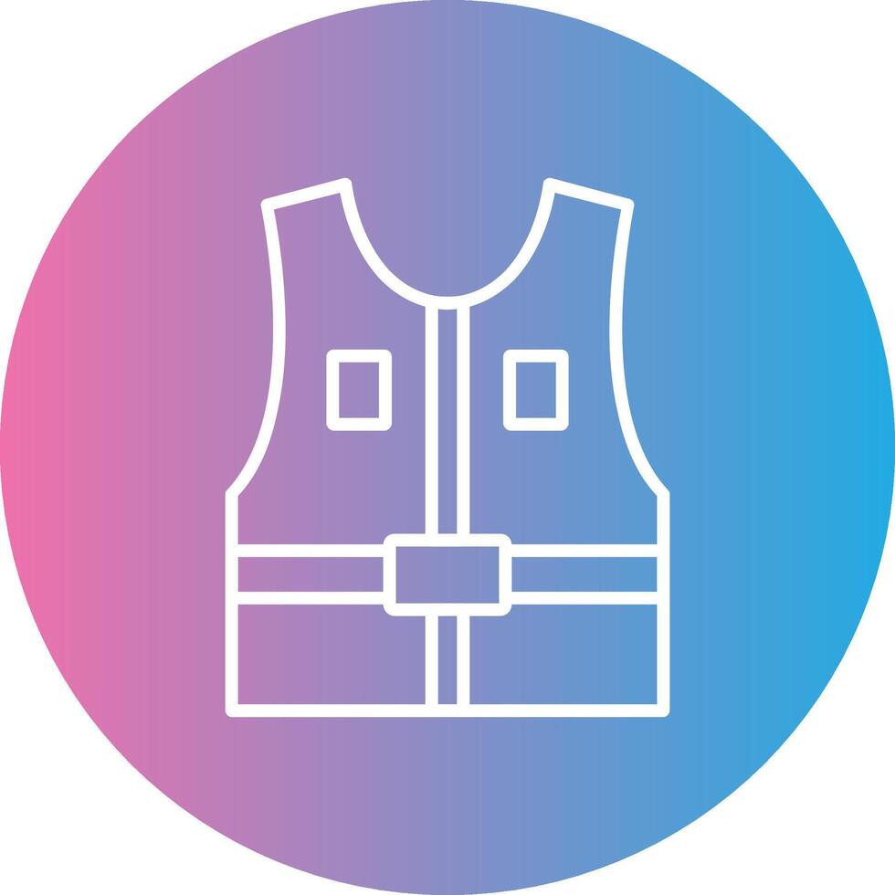 Jacket Line Gradient Circle Icon vector