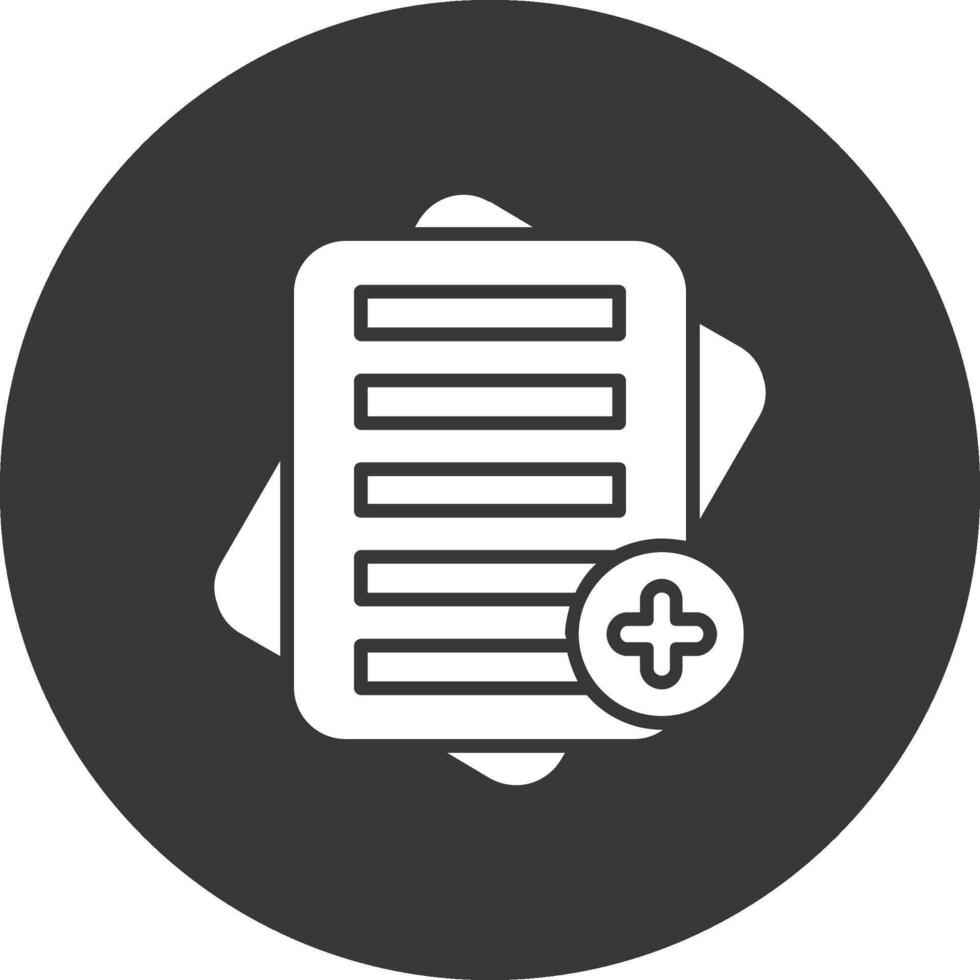 Notes Glyph Inverted Icon vector