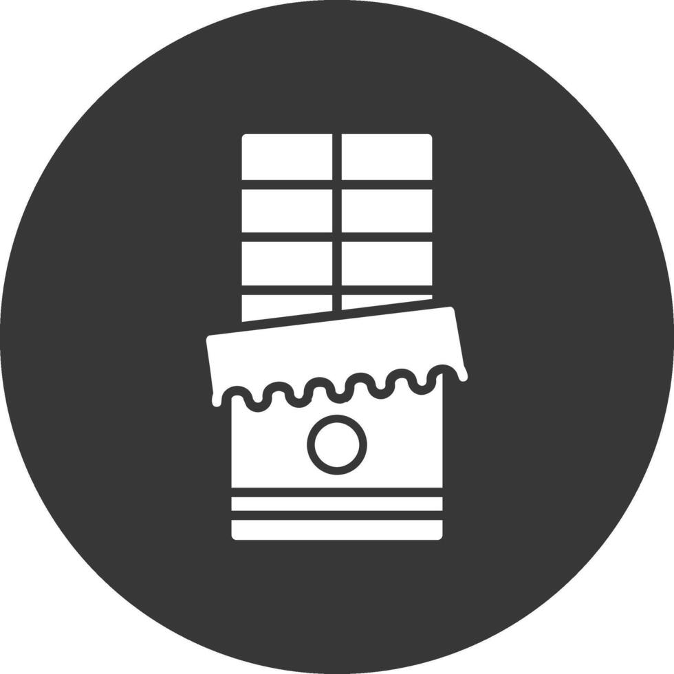 Chocolate Glyph Inverted Icon vector