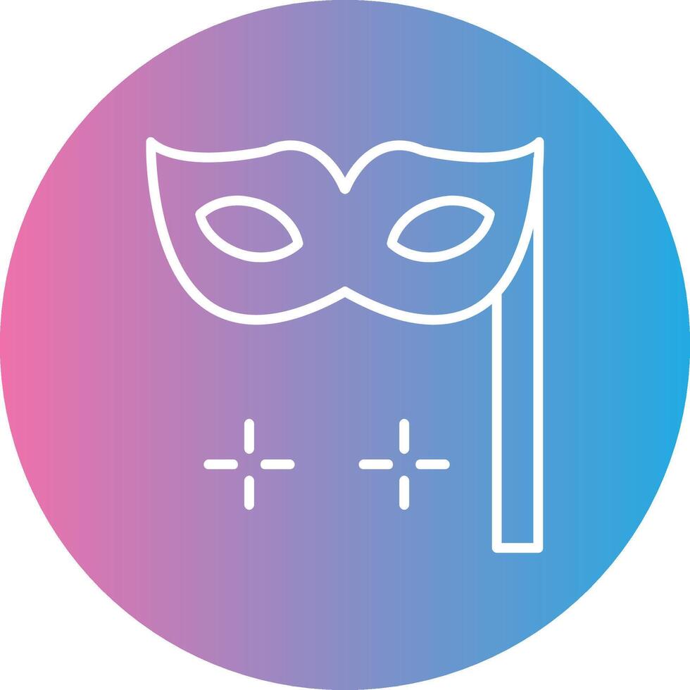Mask Line Gradient Circle Icon vector