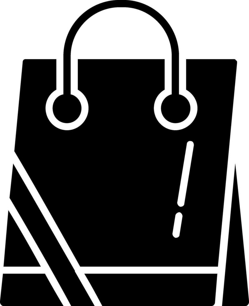 Shopping Bag Glyph Two Color Icon vector